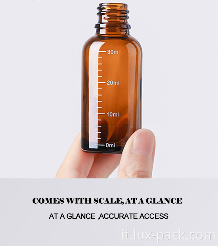 Bottiglia di vetro ad olio essenziale a vite a vite nera da 100 ml